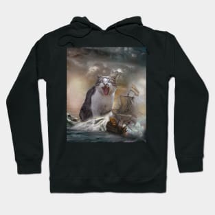 Kraken Sea Monster Cat Funny Hoodie